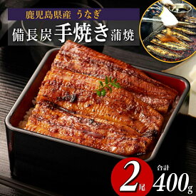 【ふるさと納税】【 超特大 】 鹿児島県産うなぎ備長炭手焼き無頭蒲焼 2尾 400g | 鰻 うなぎ ウナギ 国産 蒲焼 蒲焼き たれ 関東風 蒸し入り 鹿児島 大崎町 国産うなぎ 特産品 鰻蒲焼 支援 国産鰻 うなぎ蒲焼き うなぎ蒲焼