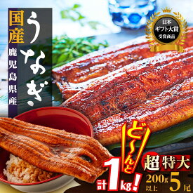 【ふるさと納税】【訳あり】うなぎ 長蒲焼 超特大 鰻 5尾 1kg | ふるさと納税 うなぎ 訳あり 鰻 高級 ウナギ 国産 ご家庭用 蒲焼 蒲焼き たれ 鹿児島 大隅 大崎町 ふるさと 人気 送料無料