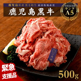 【ふるさと納税】 【 年内発送 】 緊急支援品 鹿児島県産 黒毛和牛 切り落とし 500g｜ 牛 牛肉 和牛 お肉 肉 モモ肉 もも肉 バラ肉 ウデ ウデ肉 肩肉 スネ肉 国産 A5 A5ランク A5等級 ふるさと納税