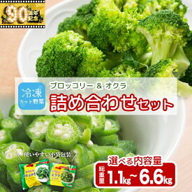 【ふるさと納税】国産 冷凍 ブロッコリー ＆ オクラ セット | 冷凍野菜 カット野菜 冷凍ブロッコリー 冷凍オクラ ぶろっこりー おくら 詰め合わせ 鹿児島県産 おすすめ