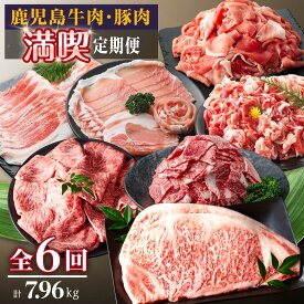 【ふるさと納税】鹿児島 牛肉 ・ 豚肉 満喫定期コース（ 毎月1回お届け ）x 全6回 | ふるさと納税 定期便 黒豚 鹿児島黒豚 和牛 黒毛和牛 豚肉 豚 牛肉 牛 ロース 豚ロース 豚バラ 切り落とし しゃぶしゃぶ 豚しゃぶ すき焼き すきやき 肉 お肉 鹿児島県 大崎町