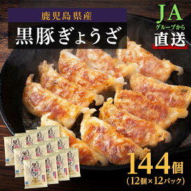 【ふるさと納税】 黒豚 ぎょうざ 12個 × 12パック 計144個 2.75kg | ふるさと納税 餃子 高級 ぎょうざ ギョウザ ギョーザ 黒豚餃子 ブランド豚 豚肉 肉 お肉 鹿児島 大崎町