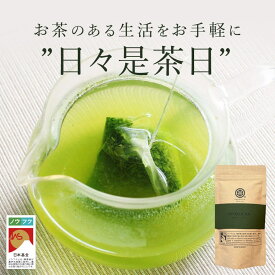 【ふるさと納税】緑茶ティーバッグ【ノウフクJAS認証茶】（4g×10p）054-3