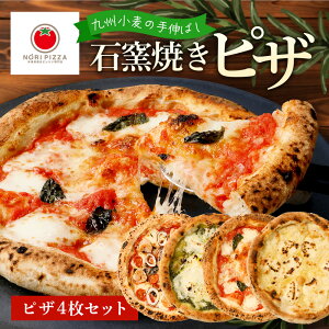 【ふるさと納税】【厳選素材】手伸ばし石窯焼きピザ4枚 セット NP-007 | 自家製 ピザ ぴざ ピッツァ 直径23cm イタリアン チーズ エクストラバージンオイル 天然塩 手作り 石窯ピザ 冷凍ピザ 食