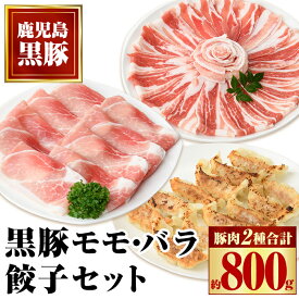 【ふるさと納税】特選黒豚モモ・黒豚バラ・黒豚餃子セット 鹿児島 国産 九州産 黒豚 豚肉 お肉 モモ バラ 餃子 ぎょうざ 焼肉 しゃぶしゃぶ おかず 惣菜【和田養豚】