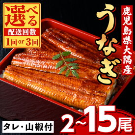 【ふるさと納税】＜お届け回数・数量が選べる！＞うなぎ蒲焼・大(有頭)( 2尾 〜 15尾 )(タレ・山椒付)鹿児島 国産 鰻 うなぎ ウナギ 蒲焼き うな丼 うな重 ひつまぶし 土用の丑の日 真空パック 贈答 ギフト 定期便 全3回 毎月発送 【一般社団法人きもつき宇宙協議会】