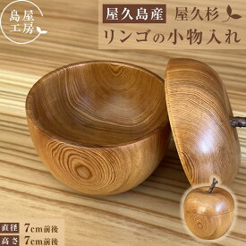 【ふるさと納税】屋久杉 リンゴの小物入れ＜島屋工房＞