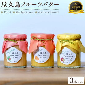 【ふるさと納税】屋久島フルーツバター 3本セット（屋久島たんかん・パッションフルーツ・グァバ）＜2021熊毛地域特産品コンクール 最優秀賞受賞＞