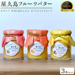 【ふるさと納税】屋久島フルーツバター 3本セット(屋久島たんかん・パッションフルーツ・グァバ)<2021熊毛地域特産品コンクール 最優秀賞受賞>
