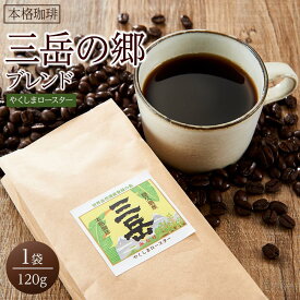 【ふるさと納税】＜焼酎三岳×コーヒー＞焼酎浸漬焙煎コーヒー豆 三岳の郷ブレンド 120g×1袋 | 三岳 焼酎 珈琲 コーヒー 珈琲豆 ブレンド ブレンドコーヒー 鹿児島県 屋久島町 屋久島 九州 美味しい 人気 お取り寄せ 送料無料 おすすめ