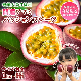 【ふるさと納税】＼味で勝負／完熟 パッションフルーツ サイズ混合 選べる 家庭用 贈答用 【2025年6月～順次発送】奄美大島開運酒造 果物 フルーツ リリコイ 果物時計草 産地直送 農家直送 デザート 鹿児島県産 国産 奄美大島 宇検村 特産品 旬 新物