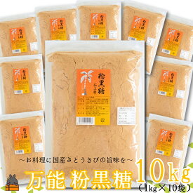 【ふるさと納税】徳之島の梅山商店さんの粉黒糖10kg（1kg×10袋）