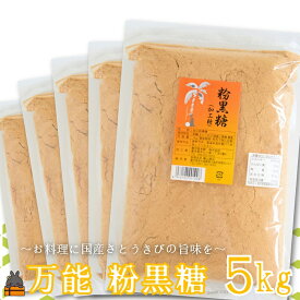 【ふるさと納税】徳之島の梅山商店さんの粉黒糖5kg（1kg×5袋）