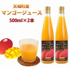 【ふるさと納税】徳之島 天城町 完熟果汁 徳之島産 宝果樹園のマンゴージュース 500ml×2本セット 合計1L 果実 くだもの マンゴー フルーツ ジュース 果汁飲料 ビン 瓶 国産 九州産 鹿児島県産 徳之島産 天城町産 送料無料