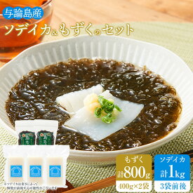 【ふるさと納税】与論島産　ソデイカ＆もずくのセット （ソデイカ1kg・もずく400g×2）