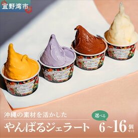 【ふるさと納税】沖縄の素材を活かしたやんばるジェラート 6〜16個セット | ジェラート 沖縄 アイス 冷凍 Rimin