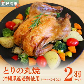 【ふるさと納税】とりの丸焼 こけこっこハウス ホール (カットなし) 2個セット | 沖縄県産 鶏肉 丸焼き ローストチキン ギフト クリスマス お祝い パーティ 冷凍 沖縄土産 送料無料 沖縄県 宜野湾市