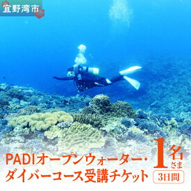 【ふるさと納税】【宜野湾】　PADIオープンウォーター・ダイバーコース受講チケット