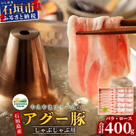 【ふるさと納税】 豚肉 石垣島産 やえやまファームのアグー豚 南ぬ豚 計400g ロース 200g バラ 200g ｜ ふるさと納税 豚肉 国産 ブランド豚 冷凍 沖縄県 石垣市 人気 送料無料 E-33
