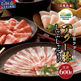 【ふるさと納税】石垣島産 やえやまファームのアグー豚 しゃぶしゃぶ セット ロース 200g 肩ロース 200g バラ 200g 計600g 家庭用 2人前 | ふるさと納税 しゃぶしゃぶ アグー豚 国産 豚肉 ブランド豚 冷凍 個包装 贈答用 ギフト 沖縄 石垣島 石垣市 人気 鍋 送料無料 E-6-1