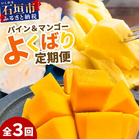 【ふるさと納税】島のおいしいを贅沢に！パイナップル2種とマンゴー1種のよくばり定期便《2027年5月〜7月順次発送》 | 先行予約 沖縄 石垣 ピーチ マンゴー パイン パイナップル 完熟 セット フルーツ デザート 食べ比べ 定期便 | TF-038-t03