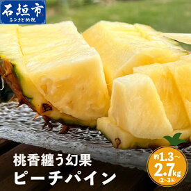 【ふるさと納税】《2027年4月上旬以降順次発送》桃香纏う幻果 ピーチパイン 2〜3玉 (約1.3〜2.7kg) | 沖縄 石垣島 石垣 八重山 パイン ピーチパイン 期間限定 数量限定 沖縄県 石垣島産
