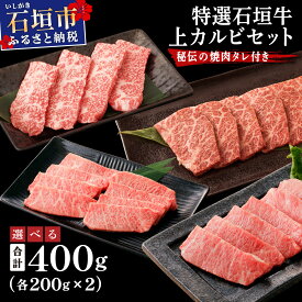 【ふるさと納税】＜2025年11月以降順次発送 / 部位が選べる＞希少な特選石垣牛をご家庭で！！カルビ焼肉用200g×2パック & 石垣牛 MARU秘伝の焼肉タレ100ml×1本 | 沖縄 石垣 特選 牛 カルビ ナカバラ トモバラ 三角バラ ソフトバラ バラ 肉 焼肉 真空 冷凍 | IM-60/IM-75