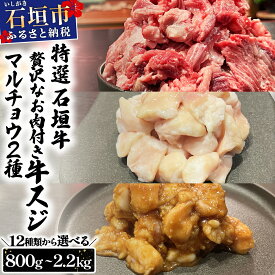 【ふるさと納税】＜2025年11月以降順次発送＞特選石垣牛の贅沢なお肉付き牛スジをご家庭で！！特選石垣牛の贅沢なお肉付き牛スジをご家庭で！！お肉付き牛スジとマルチョウセット | 沖縄 石垣 牛スジ 牛 肉 特選 黒毛 和牛 贅沢 | IM-20~IM-31