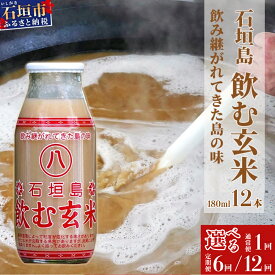 【ふるさと納税】《選べるお届け回数》「飲み継がれてきた島の味」石垣島 飲む玄米12本セット 6回定期便 12回定期便【 沖縄県 石垣市 石垣島 石垣 飲料 玄米 玄米飲料 玄米ドリンク 】 HY-1