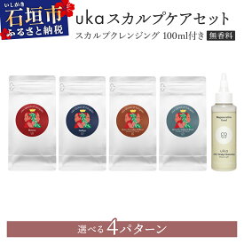 【ふるさと納税】＜選べるカラー＞ ukaスカルプケアセット (無香料) スカルプクレンジング 100ml付き【 沖縄 石垣 ヘア カラー ケア 染 髪 ヘナ インディゴ スカルプ クレンジング】KU-007
