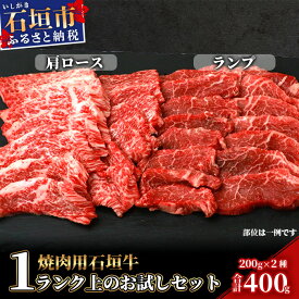 【ふるさと納税】高級 黒毛和牛 石垣牛 焼肉 お試し セット 希少部位 2種 各200g 計400g ｜ ふるさと納税 焼き肉 和牛 黒毛和牛 石垣牛 国産 牛肉 ブランド牛 冷凍 産地直送 沖縄県 石垣市 人気 送料無料 SI-20