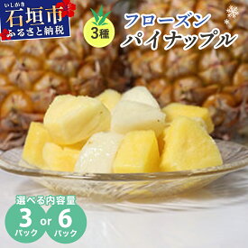 【ふるさと納税】先行予約＜2026年6月より順次発送＞ 贅沢3種フローズンパイナップル【 沖縄県 石垣市 果物 パイナップル 冷凍 パイン フローズン 送料無料 】EF-5 EF-6