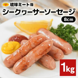 【ふるさと納税】 シークヮーサーソーセージ 8cm 1kg 沖縄県 浦添市 肉 豚肉 豚 食品 シークヮーサー ソーセージ ウインナー 人気 ギフト BBQ BS51