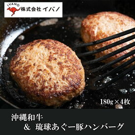 【ふるさと納税】ハンバーグ 沖縄和牛 琉球あぐー豚 720g ( 180g × 4個 ) | 肉 にく お肉 和牛 豚 ぶた あぐー豚 ギフト 贈答 プレゼント 沖縄県 浦添市