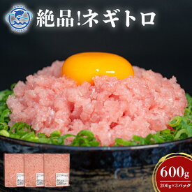 【ふるさと納税】ネギトロ 業務用 600g(200g×3P) 訳あり 簡易包装 マグロ まぐろ 鮪 まぐろたたき 寿司 キハダマグロ