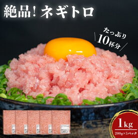 【ふるさと納税】ネギトロ 1kg (200g×5P) 訳あり 業務用 簡易包装 マグロ まぐろ 鮪 まぐろたたき 寿司 キハダマグロ