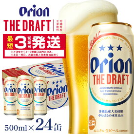 【ふるさと納税】 オリオンビール ＜ オリオン ザ・ドラフト ＞ 500ml × 24缶 1ケース 24本 500 クラフトビール 沖縄 ビール BEER ドラフト 生ビール オリオン orion お酒 缶ビール 地ビール 箱買い まとめ買い アルコール 度数 5％ ギフト 冬ギフト お歳暮 缶 送料無料