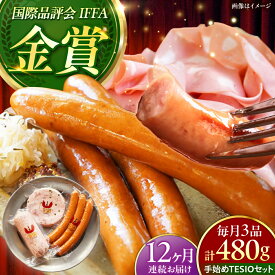 【ふるさと納税】【全12回定期便】TESIOの自家製ハム＆ソーセージ 『手始めTESIOセット』 豚肉 ハム ソーセージ 小分け 真空パック ハム お中元 ハム 詰め合わせ ギフト ハムギフト ハム ギフト 沖縄市 / TESIO [BCAD009]