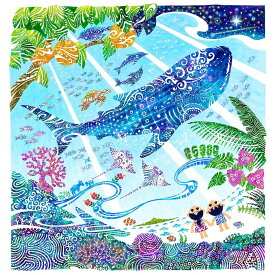 【ふるさと納税】［琉球イラストレーション］ 与儀勝之 『天を見上げて / Imagine Paradise』 額装Lサイズ インテリア 雑貨 アート おしゃれ おすすめ 沖縄市 / yogima office [BCAI003]