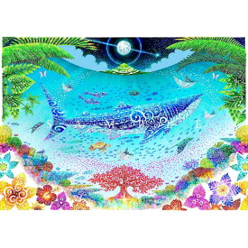 【ふるさと納税】［琉球イラストレーション］ 与儀勝之 『海の星 〜満月の夜〜 / Star of the Sea - Night of Full Moon -』 額装Lサイズ インテリア 雑貨 アート おしゃれ おすすめ 沖縄市 / yogima office [BCAI009]