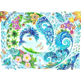 【ふるさと納税】［琉球イラストレーション］ 与儀勝之 『海の星 〜波の光〜 / Star of the Sea - Shining Waves -』 額装Mサイズ インテリア 雑貨 アート おしゃれ おすすめ 沖縄市 / yogima office [BCAI012]