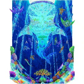 【ふるさと納税】［琉球イラストレーション］ 与儀勝之 『海の星 〜月夜の宮〜 / Star of the Sea - Moonlight palace -』 額装Mサイズ インテリア 雑貨 アート おしゃれ おすすめ 沖縄市 / yogima office [BCAI017]