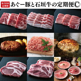 【ふるさと納税】【6回定期便】あぐー豚と石垣牛の定期便C|肉 豚肉 牛肉 ロース 肩ロース あぐー豚 石垣牛 食べくらべ しゃぶしゃぶ 焼き肉ミンチ ハンバーグ とんかつ 定期便 沖縄県 豊見城市（AG021）