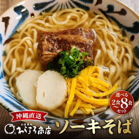 【ふるさと納税】〈選べる内容量〉沖縄そば(軟骨ソーキ)セット 2食～8食 I 沖縄そば 軟骨ソーキ 選べる 食数 セット 郷土料理 麺 食べ比べ 沖縄県 南城市