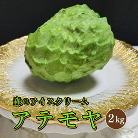 【ふるさと納税】＜先行受付＞【数量限定】南城市で育った森のアイスクリーム：アテモヤ（2kg箱詰め） I アイスクリーム デザート 2000g 2kg 沖縄県 南城市