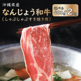 【ふるさと納税】《極上の味わい》和牛しゃぶしゃぶ用 400g~2kg なんじょう和牛 I 和牛しゃぶしゃぶ 2パック ブランド和牛 牛肉 2000g 2kg 400g 沖縄県 南城市