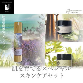 【ふるさと納税】【Nature Plants Skin Care】冬の乾燥に！肌を育てるスペシャルスキンケアセット | 天然素材 手作り スキンケア 美容 美 守本理恵 化粧水 天然 月桃 自然 メイクアップアーティスト メイク モデル 無添加 自然派 クリーム 美白 沖縄 海 オイル オーガニック