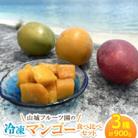 【ふるさと納税】山城フルーツ園の冷凍3種マンゴー食べ比べセット(アップルマンゴー・キーツマンゴー・金蜜マンゴー)【配送不可地域：離島】【1662752】