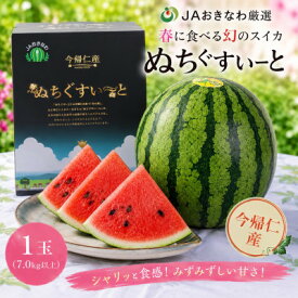 【ふるさと納税】【2027年4月中旬より順次発送】春に食べる幻のスイカ ぬちぐすいーと 1玉(7.0kg以上)【1744601】