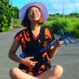 【ふるさと納税】＜三線工房まちだ屋＞サンレレ 海遊び Sanlele Umi Ashibi【ブルー・ミンサー】